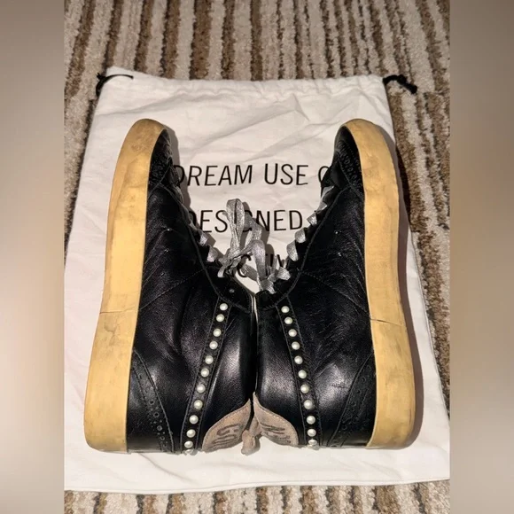 Golden Goose Midstar Black Sneakers with Silver Accents - Picture 7 of 8